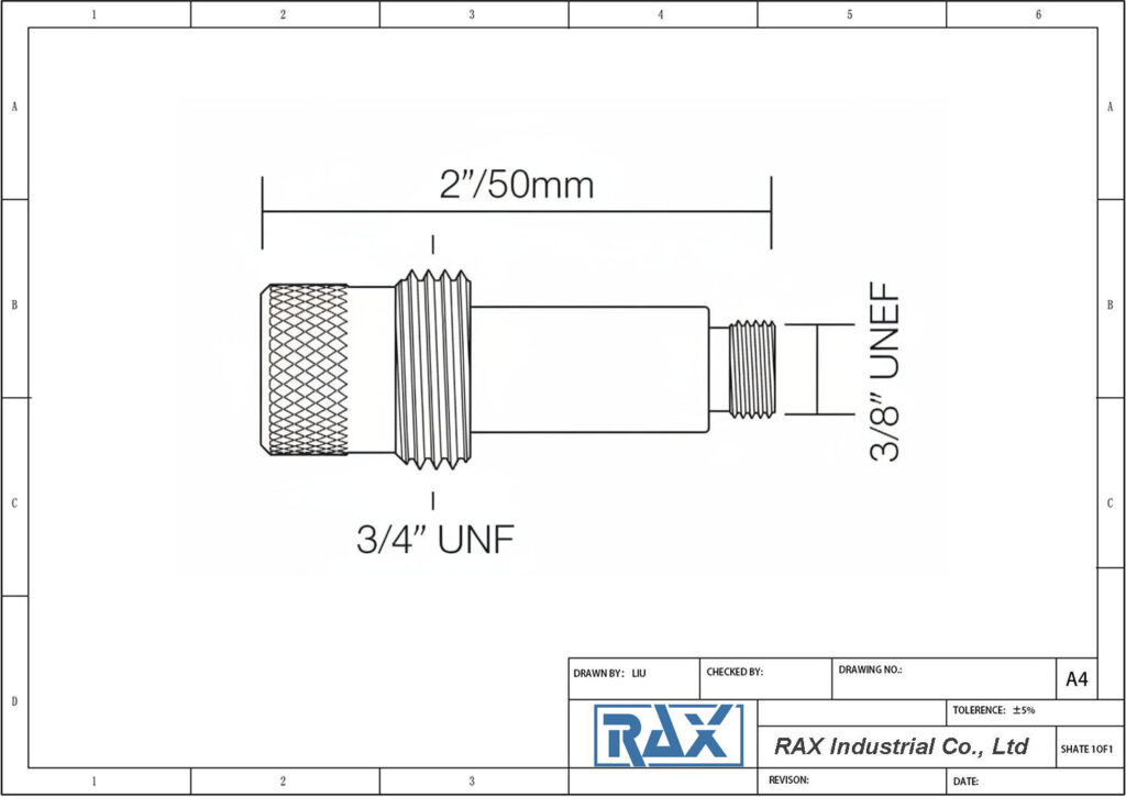 TIG Gas Lens Drawing